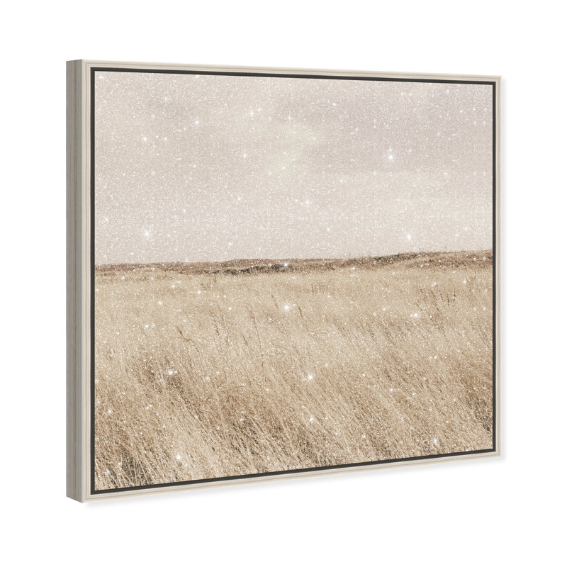 Golden Nature Print by Oliver Gal, 17" H x 17" W, Silver Floater Frame
