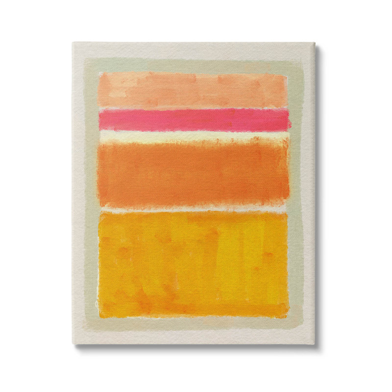 "Varied Orange Stripes Arrangement", art mural par Victoria Barnes, H 48 po x l 36 po x P 1,5 po