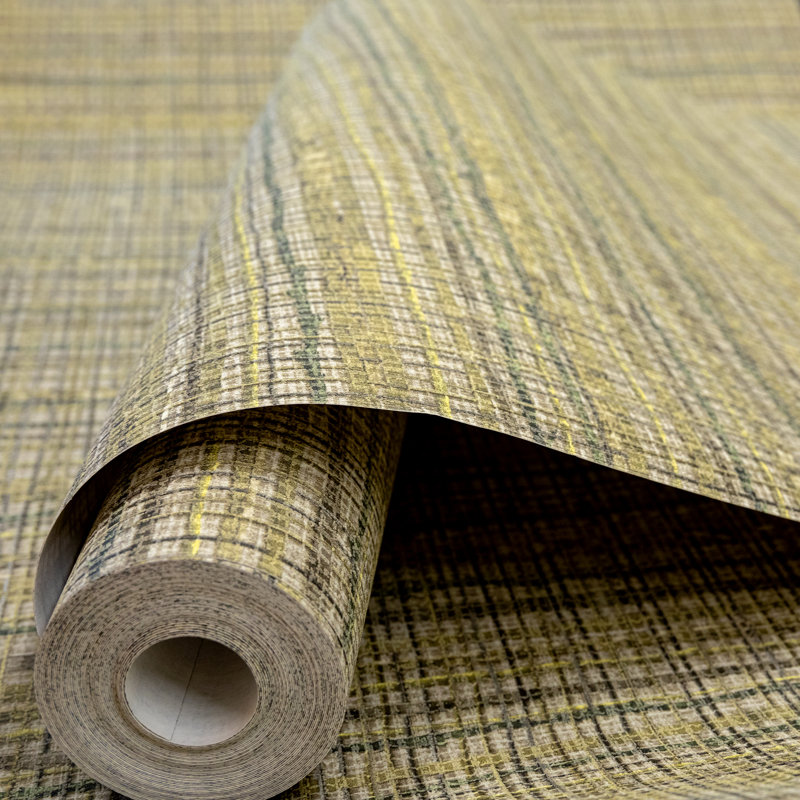 Pepper Fondo Wild Grass Effect Wallpaper Roll, Yellow