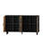 62.20" 4-Door Rattan Decorative Storage Cabinet Rattan Storage Cabinet Rattan Sideboard-603967239