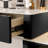 Edorta 55.1" W Marble and Solid Wood Makeup Vanity Set-1540000711