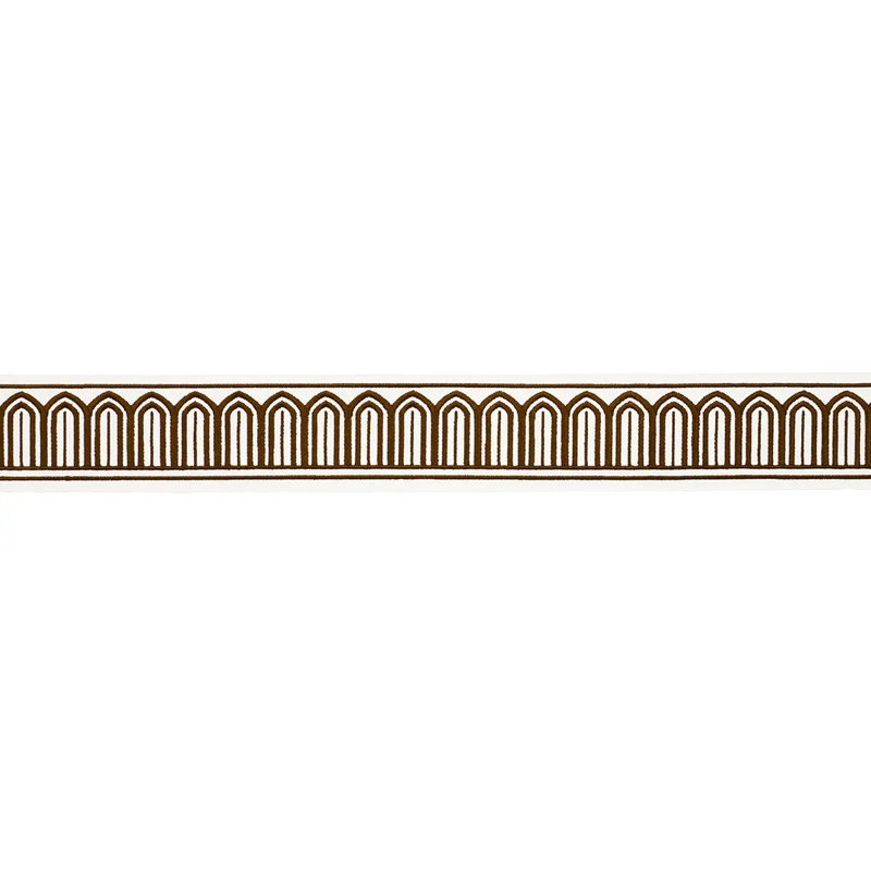 Arches Embroidered Tape Medium, Brown/Cream