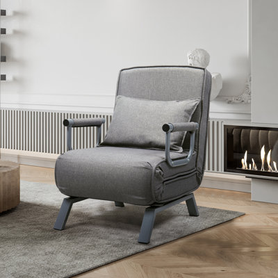 Fauteuil futon à dossier simple Mckenney