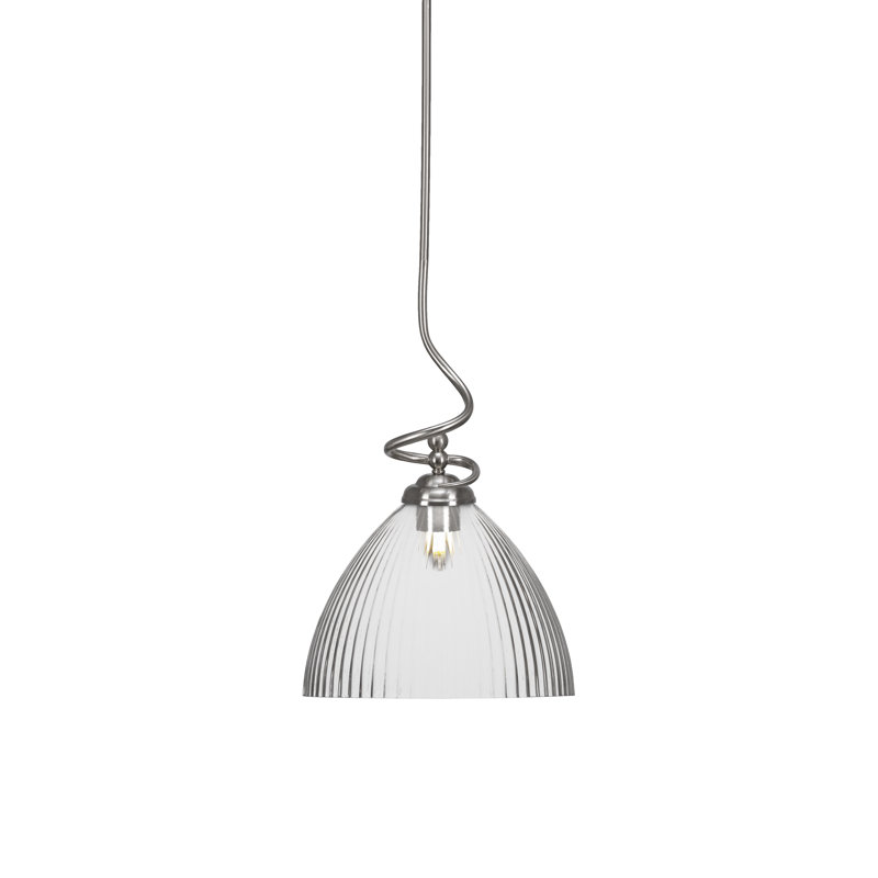 Luminaire suspendu Capri Capri, Nickel brossé, H 18,25 po x l 10,75 po x P 10,75 po, À bulles
