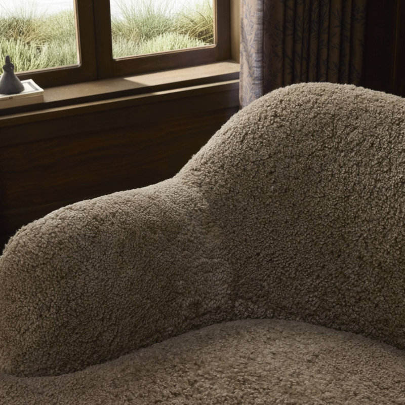 Julius Chaise-Taupe Shearling