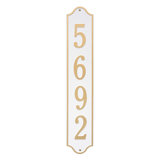 Admiral Personalized Vertical Estate 4-Line Wall Address Plaque