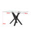 Addicus 130Cm L x 80Cm W Metal and Glass Rectangular Dining Table-902118555