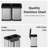 2X5.3 Gallon Kitchen Trash Can, Dual Compartment Waste Bins, Open Top