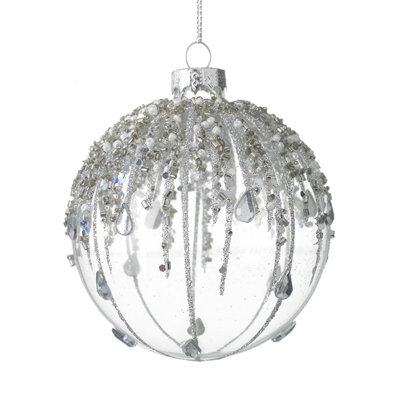 8cm Glass Bauble