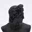 Black Neo-Classical Bust Sculpture – Matte Resin Decorative Ornament (35 cm) 