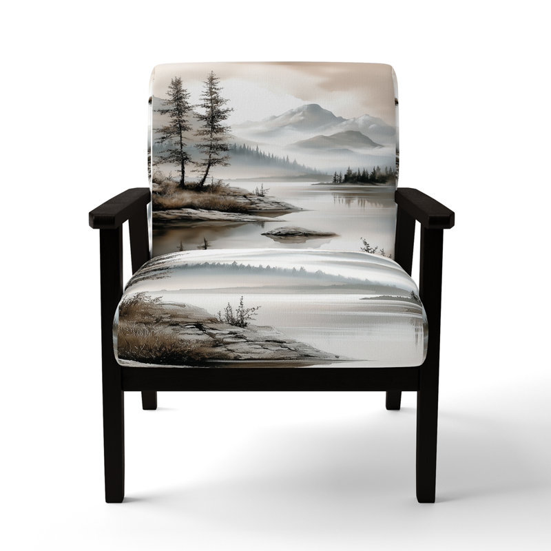 Chaise d'appoint Lake Mountain, Black Square Arms