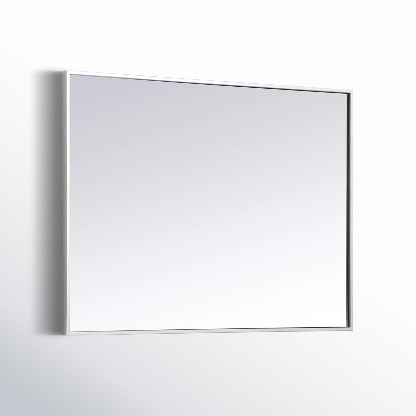 Sabine Metal Rectangle Wall Mirror, 36" x 27", White
