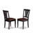 3 Piece Dining Room Furniture Set Contains a Round Kitchen Table with Dropleaf and 2 Dining Chairs, 42x42 Inch, Black & Cherry-538234533-538234557