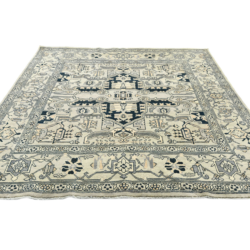 Tapis oriental carré tribal 6X6 One-of-a-Kind
