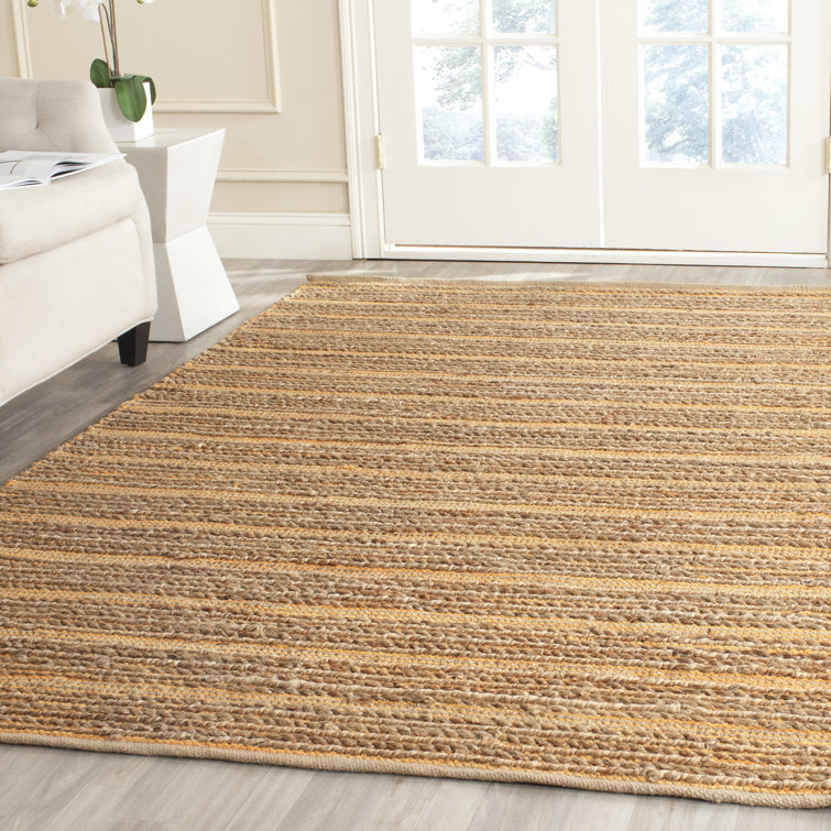 Doleman Hand Woven Jute/Cotton Rug in Orange
