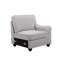 Canapé modulaire en L gris clair de 7 po avec repose-pieds et repose-pieds Leo