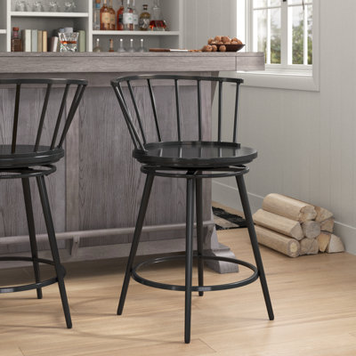 Tabouret de comptoir pivotant de 24 po Johanna