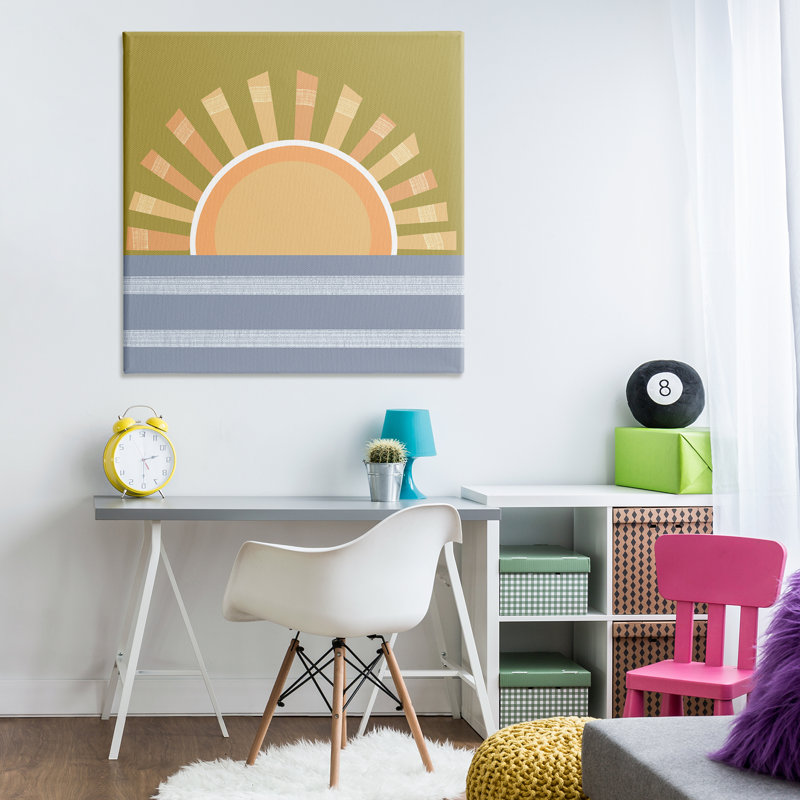 «Rising Sun Over Ocean» par Tina Finn, H 36 po x l 36 po