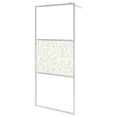 31.5 in. W x 76.8 in. H Pivot Framed Shower Door with Frosted Glass