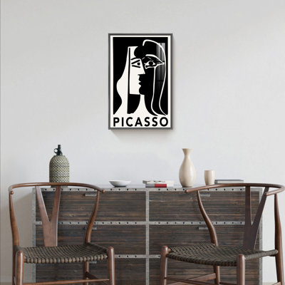 Art mural Picasso, reproduction de Pablo Picasso, femme noire et abstraite