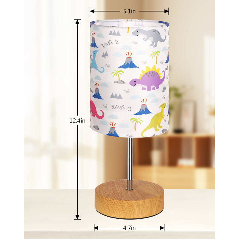 Bedside Table Lamp For Bedroom With Dinosaur Pattern