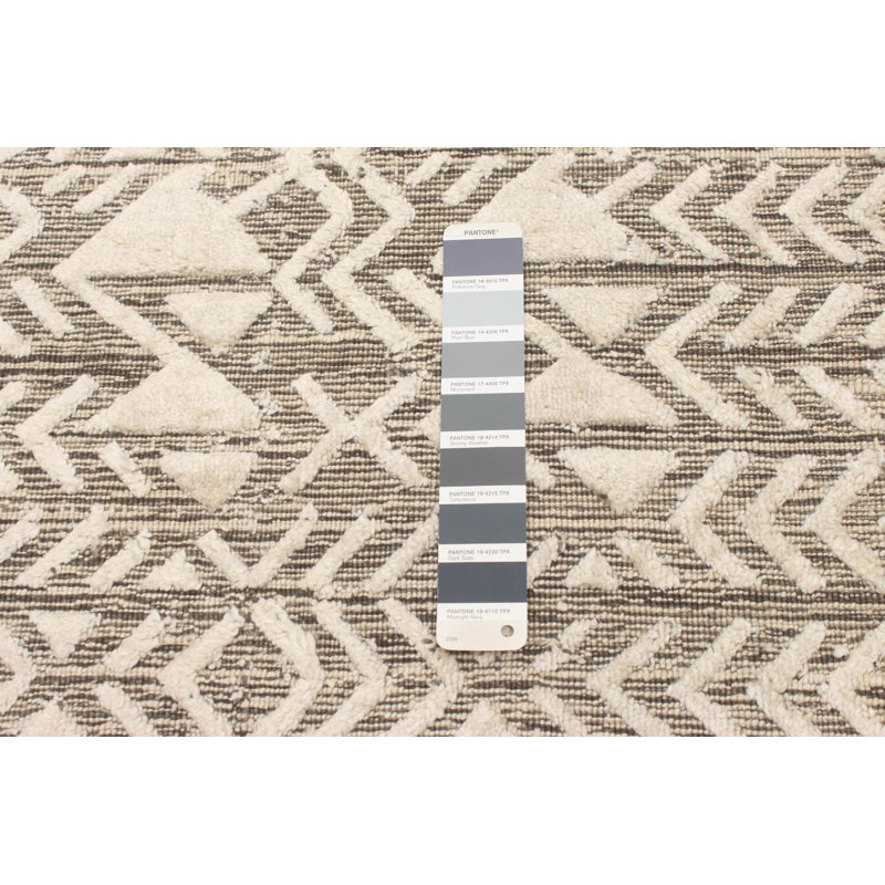 Tapis ivoire noué à la main Olmos