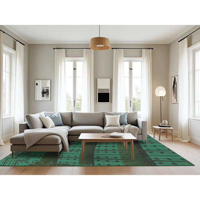 Abstract Indoor Rug, Rectangle 8' x 10'