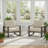 Set Of 2 26.6" All-Weather Aluminum Patio Armchairs With Thick Beige Cushions-859118052