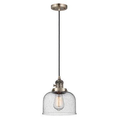 Franklin Restoration - Amberlynn - Mini luminaire suspendu à cordon de 8 po - Interrupteur marche / arrêt - Ampoule non incluse - Abat-jour mercure