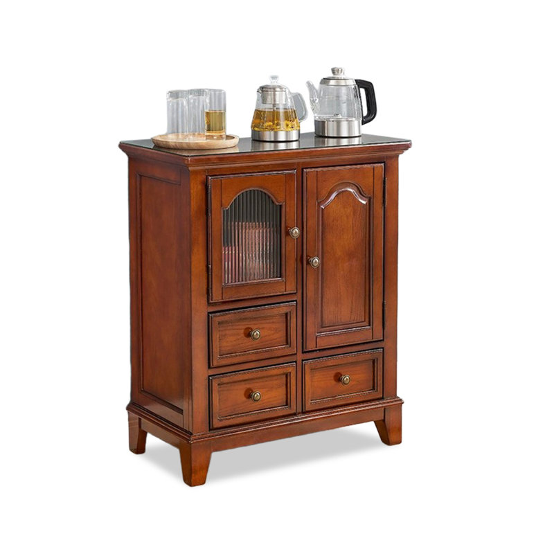 Buffet en merisier massif et bois manufacturé, Cerise profonde