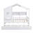 Full Wooden House Bed With Trundle & Shelf-374499588-374499591