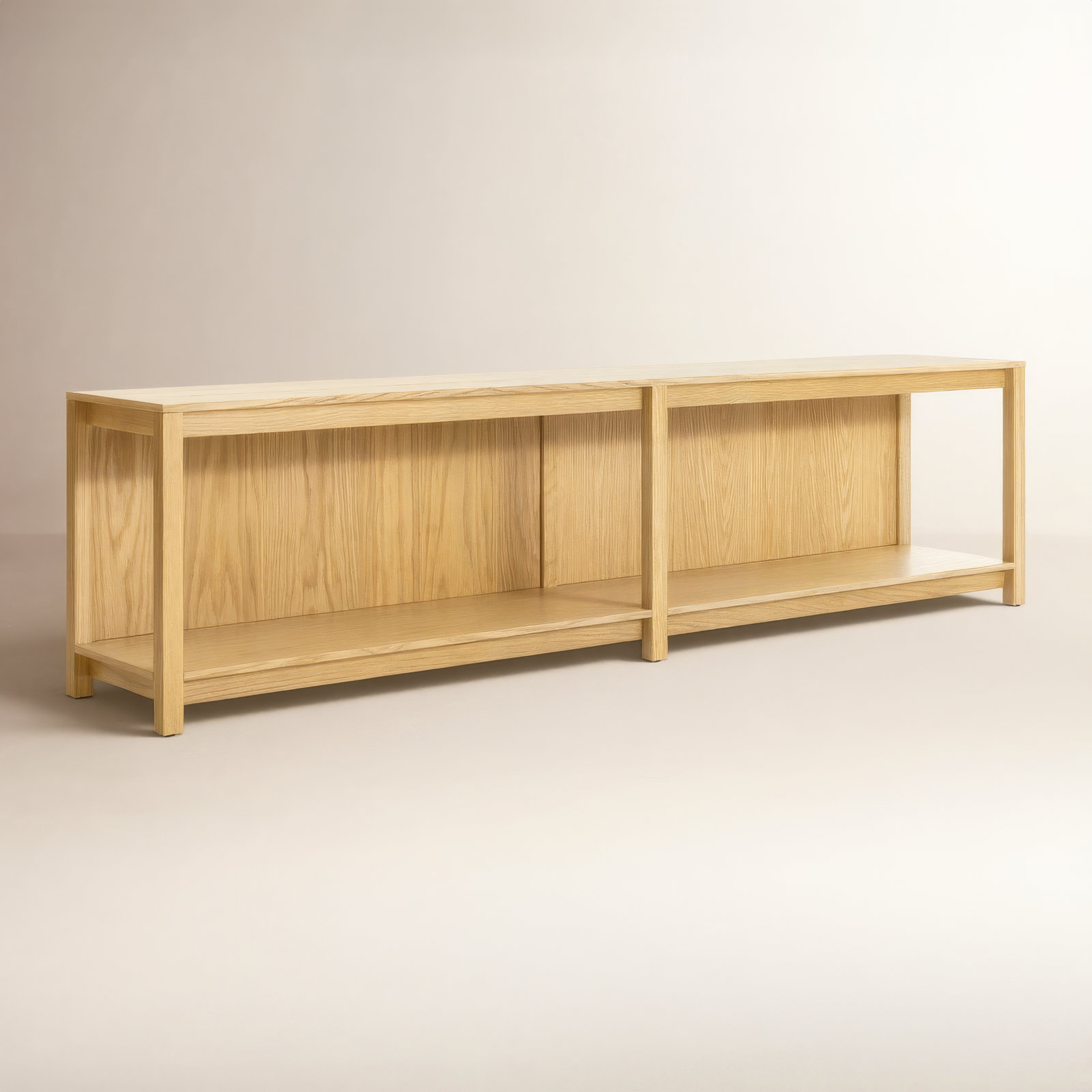 Open Plan Storage Bench, White Oak