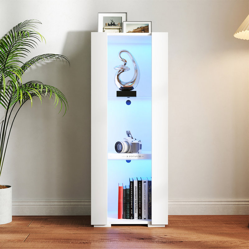Storage Cabinets With Aluminum Strip Lamp