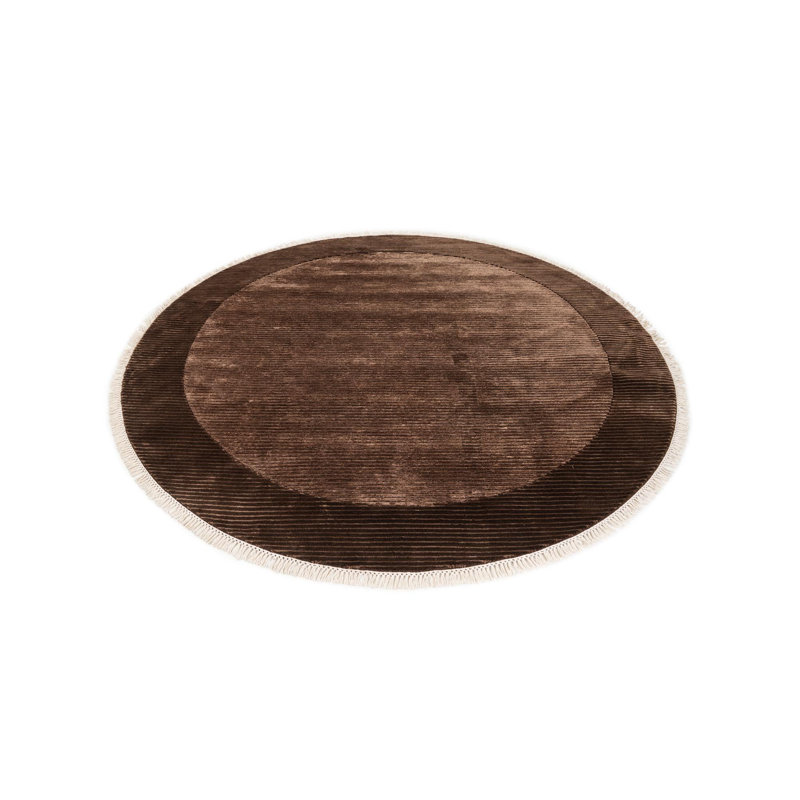Tapis rond brun Iniguez