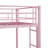 Metal Bunk Bed Pink Twin Over Twin-1657554147