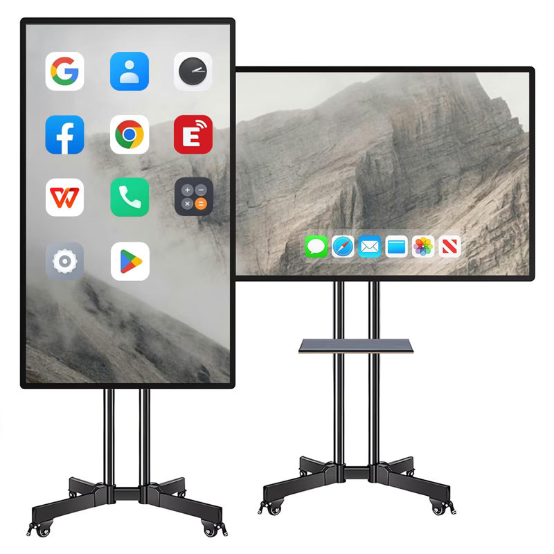 JYXCN Smart Board 49 pouces tout-en-un tactile, tableau blanc interactif avec double système et partage de nuage - parfait pour la salle de classe, le bureau et les présentations? (Comprend un support mural)