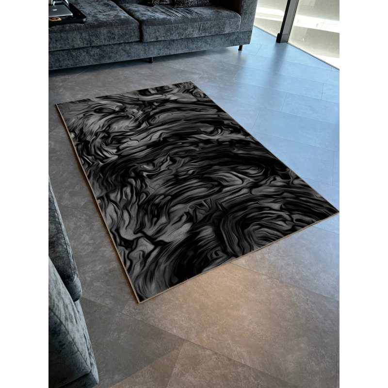 Meletios Abstract Indoor / Outdoor Rug, Rectangle 2'8" x 5'
