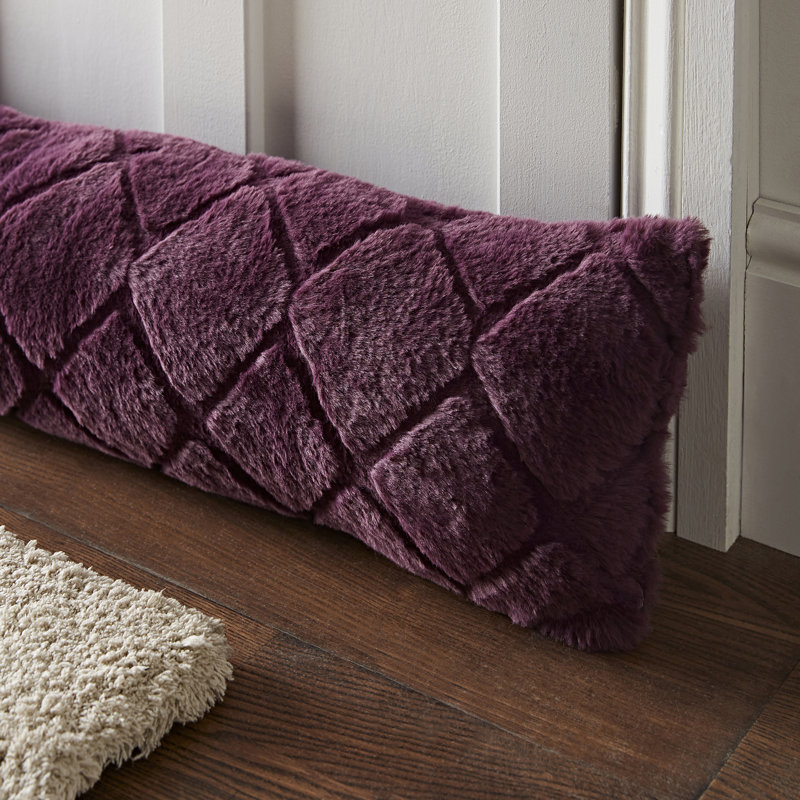 Cosy Diamond Door Draught Excluder, Plum