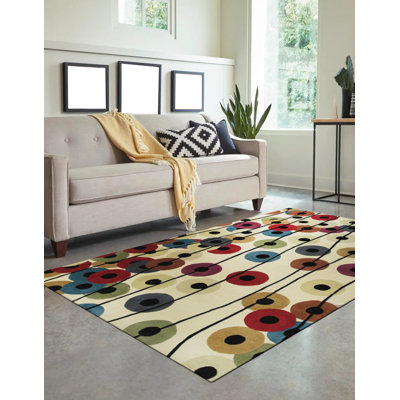 Tapis multicolore en laine touffeté à la main Modern Artai