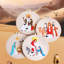 4 pièces / ensemble de matériel de bricolage, ensemble de bricolage, motif de fleurs, point de croix, peinture de table, photo suspendue avec cercle 11,7 po, A5
