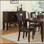 Ensemble de 2 chaises d'appoint simples et contemporaines au fini brun