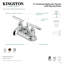 Laiton Kingston FB2601CML Robinet de salle de bain central avec drain escamotable, chrome poli-95752697