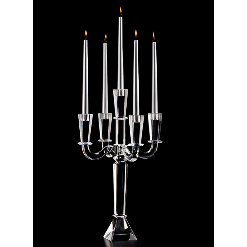 21'' H Crystal Tabletop Candelabra