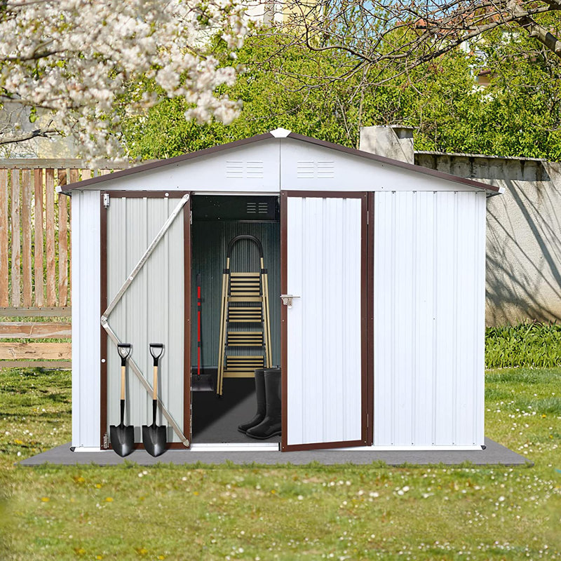 8 ft. W X 6 ft. D Metal Storage Shed