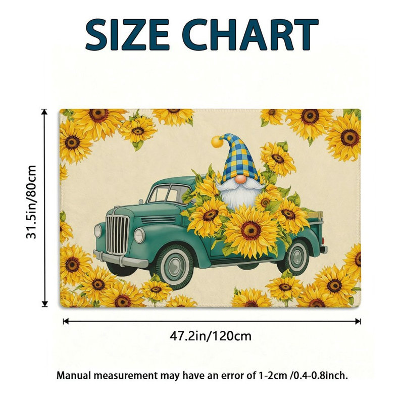 Tapis vert antidérapant Sunflower Gnome