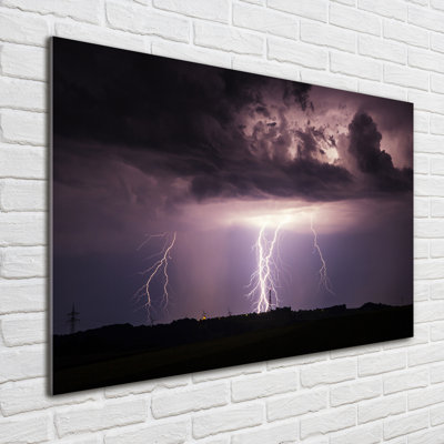 Thunderstorm - No Frame Print on Glass
