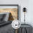 1-Light Matte Black Plug-In Or Hardwire Wall Sconce