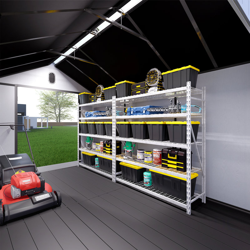 8 ft. W x 12 ft. D Plastic Storage Shed with Floor