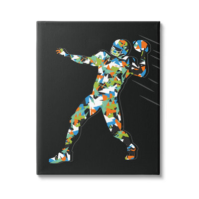 "Abstrait, lancer du football", art mural sur toile par Arrolynn Weiderhold
