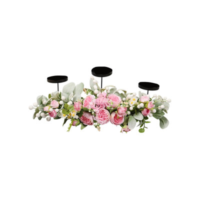 Simulation artificielle, pivoine, candélabre, mariage, centre de table, centre de table, fascia